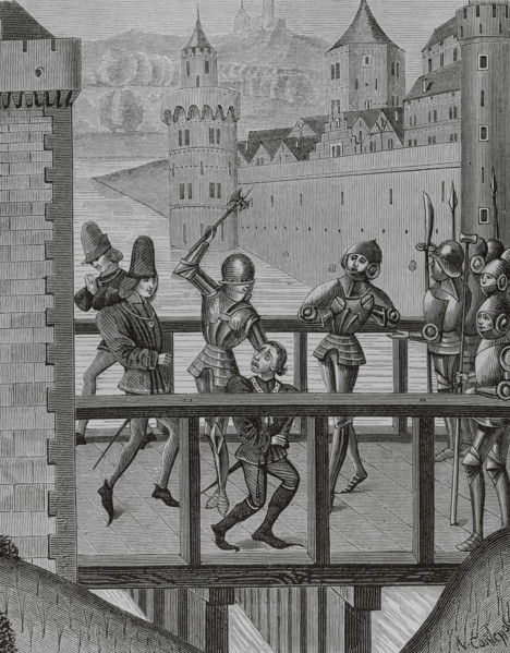 Assassination of John the Fearless, (1371-1419), Duke of Burgundy...on 10 September, 1419, (1878).  Creator: Unknown.