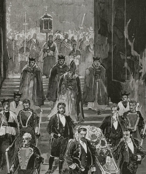 Burial of Maria Christina of the Two Sicilies, (1806-1878), 30 August 1878 (1878).  Creator: Unknown.