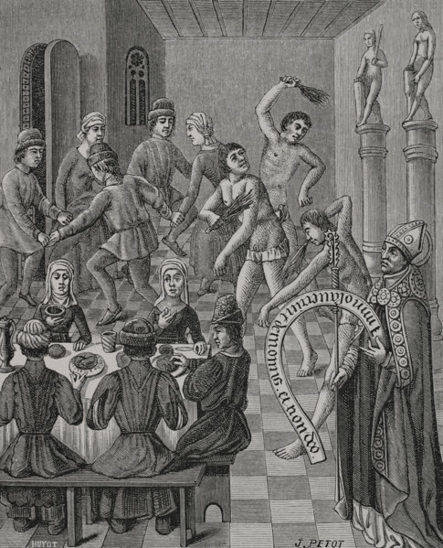 Heresy of the Flagellants, 15th century, (1877).  Creator: Unknown.