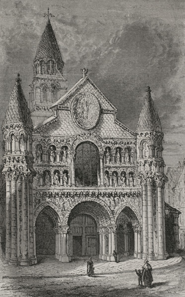 Notre-Dame-la-Grande Church, Poitiers, France, 1877.  Creator: Unknown.