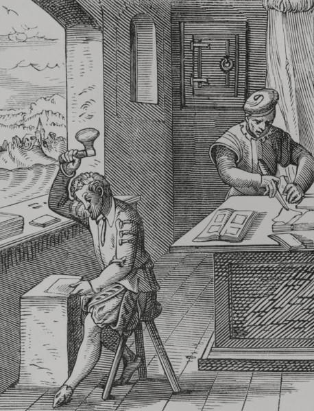 The Goldbeater, 16th century, (1878).  Creator: Unknown.