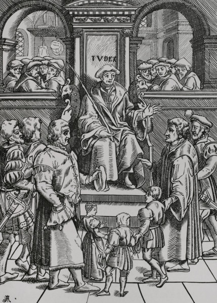 Adoption of orphan children in the Inferior Court of the Great Bailiwick, 1557 (1878). Creator: Unknown.