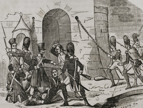 Surprise of the Pamplona Citadel, Napoleonic invasion, 1808, (1851).  Creator: Unknown.