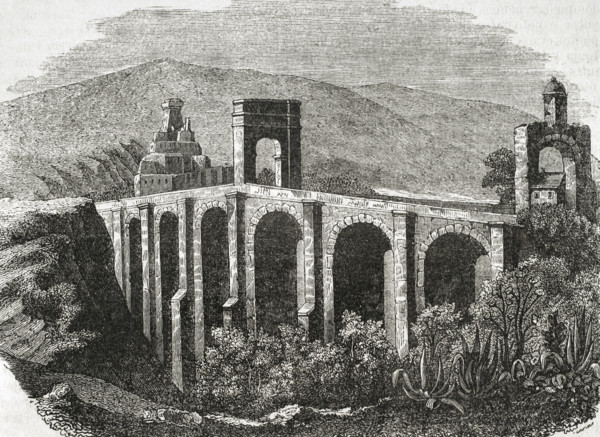Alcantara Bridge over the Tagus River, Extremadura, Caceres province, Spain, 1852.  Creator: Unknown.