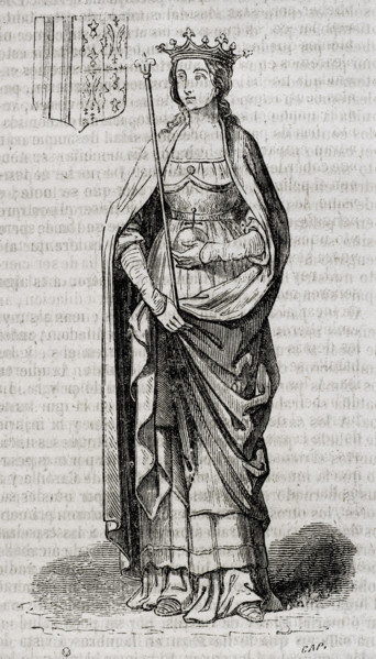 Violant of Bar, (c1365-1431), Queen consort of Aragon by marriage, as 2nd wife of the king, 1852. Creator: Tomás Carlos Capuz.