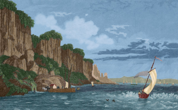 The Palisade Rocks on the Hudson River, West Bank, New York, 1837, (1850). Creator: Unknown.