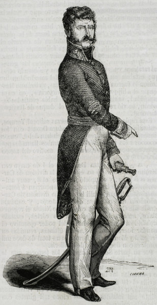 Juan Martín Díez, known as El Empecinado, (Castrillo de Duero, 1775-Roa, 1825), Leader..., 1853. Creator: Ildefonso Cibera.