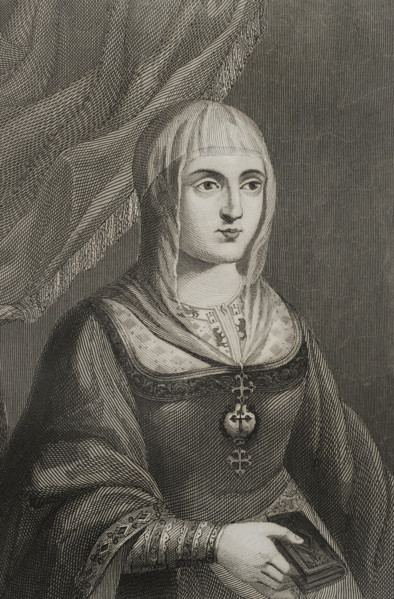 Isabella I, (1451-1504), Queen of Castile, (1474-1504), Queen consort of Aragon..., 1853.  Creator: Antonio Roca Sallent.
