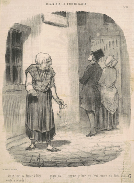 Vingt sous de denier à Dieu...grigou, va !, 1847. Creator: Honore Daumier.