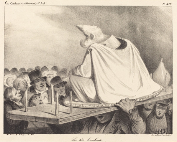 La tête branlante, 1834. Creator: Honore Daumier.