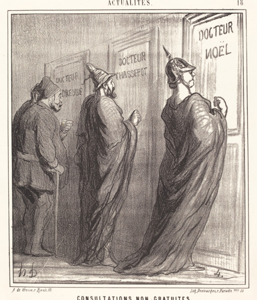 Consultations non gratuites, 1868. Creator: Honore Daumier.