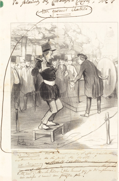 Un Guerrier Électrisé, 1844.  Creator: Honore Daumier.