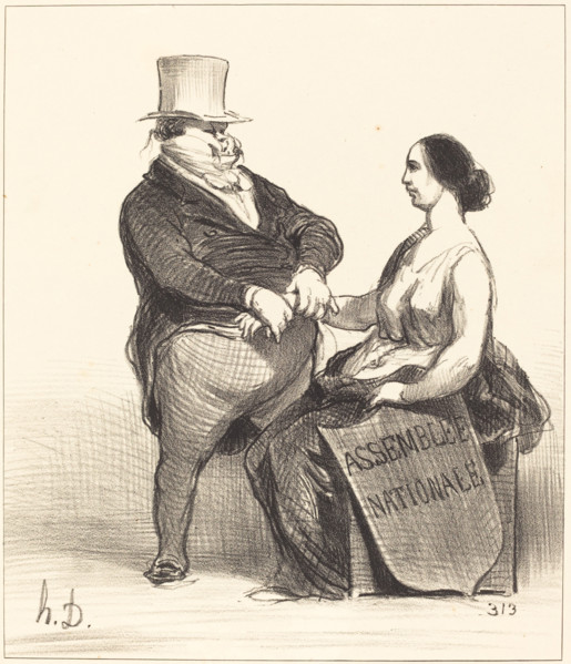 Docteur, je vous assure que je ne suis pas aussi malade que vous me le dites!, 1851. Creator: Honore Daumier.