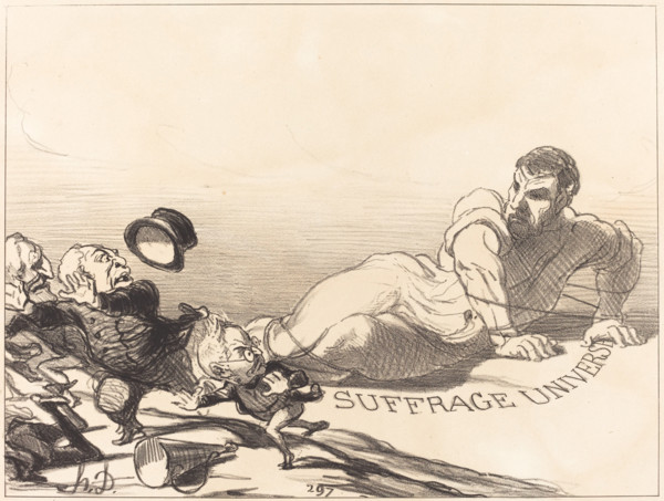Une panique de Lilliputiens..., 1851. Creator: Honore Daumier.
