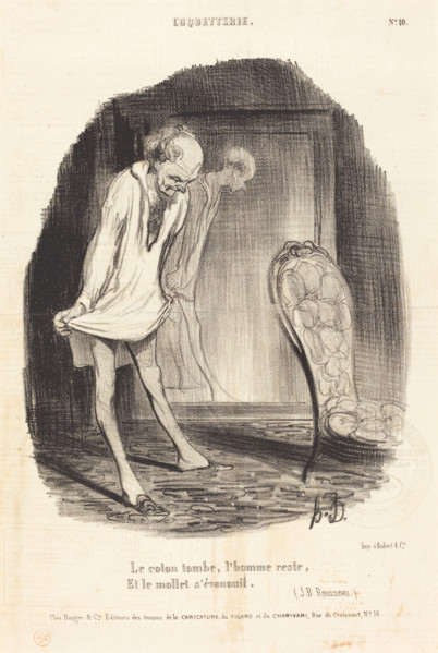 Le coton tombe, l'homme reste..., 1840. Creator: Honore Daumier.