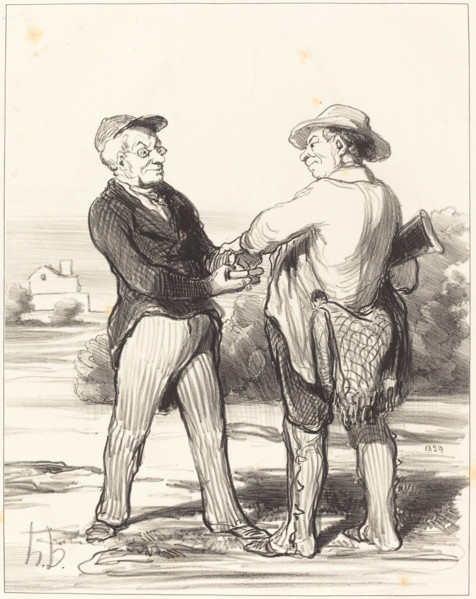 Dites donc, président, impossible d'attraper un lièvre..., 1849. Creator: Honore Daumier.