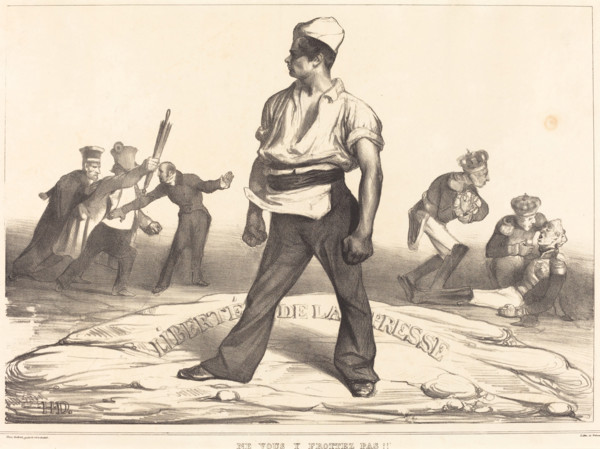 Ne vous y frottez pas!!, 1834. Creator: Honore Daumier.