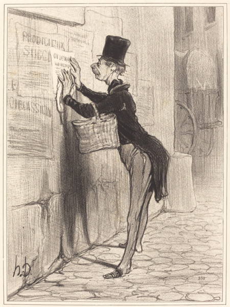 Le Placeur, 1842. Creator: Honore Daumier.