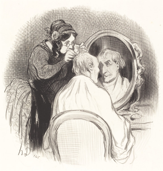 Un monsieur qu'on rajeunit trop, 1845. Creator: Honore Daumier.