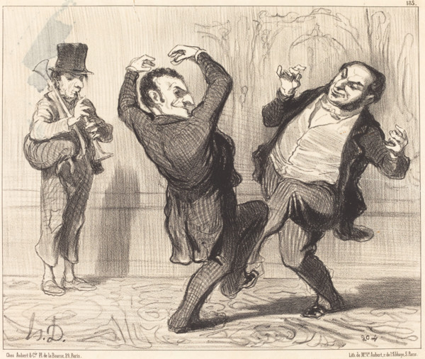 Attachés par leur grandeur au rivage de la Seine..., 1850. Creator: Honore Daumier.