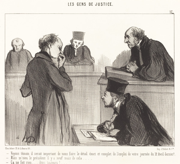Voyons témoin il serait important de..., 1846. Creator: Honore Daumier.