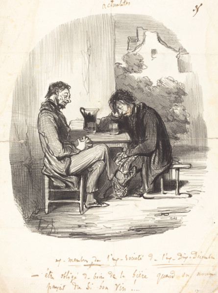 Ex-membres de l'ex-société de l'ex-Dix-décembre, 1850. Creator: Honore Daumier.