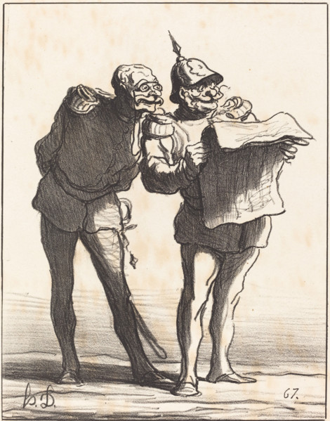 Décidément on ne peut pas..., 1870. Creator: Honore Daumier.