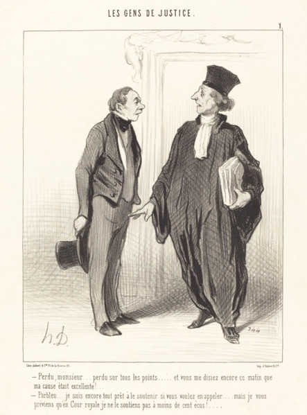 Perdu, monsieur... perdu sur tous les points..., 1845. Creator: Honore Daumier.