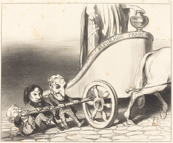 Ce char marchera toujours..., 1849. Creator: Honore Daumier.
