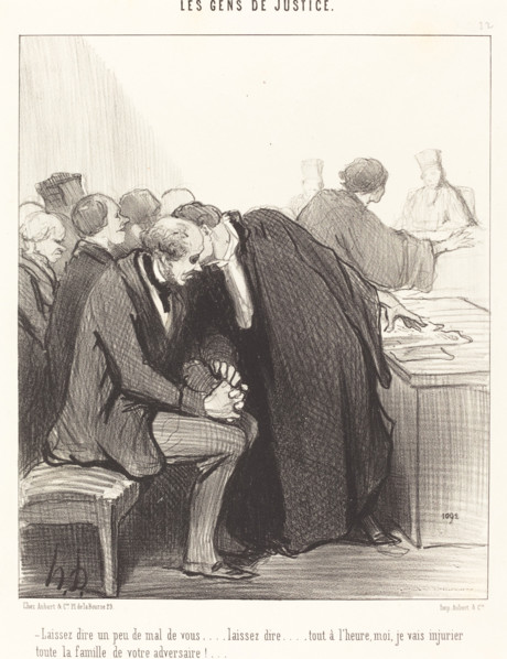 Laissez dire un peu de mal de vous..., 1847. Creator: Honore Daumier.