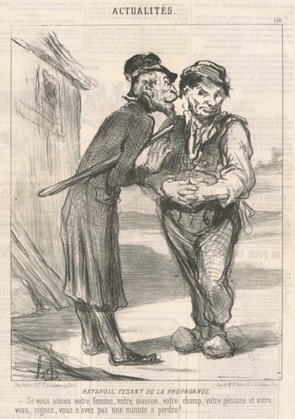 Ratapoil Fesant de la Propagande, June 19, 1851. Creator: Honore Daumier.
