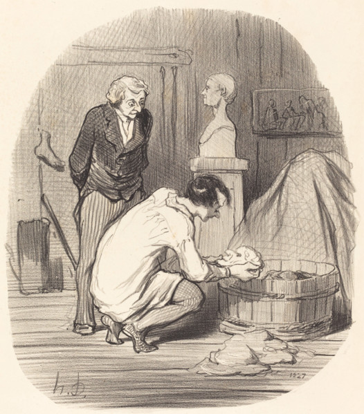 L'Artiste - Voilà qui est terminé!..., 1852. Creator: Honore Daumier.
