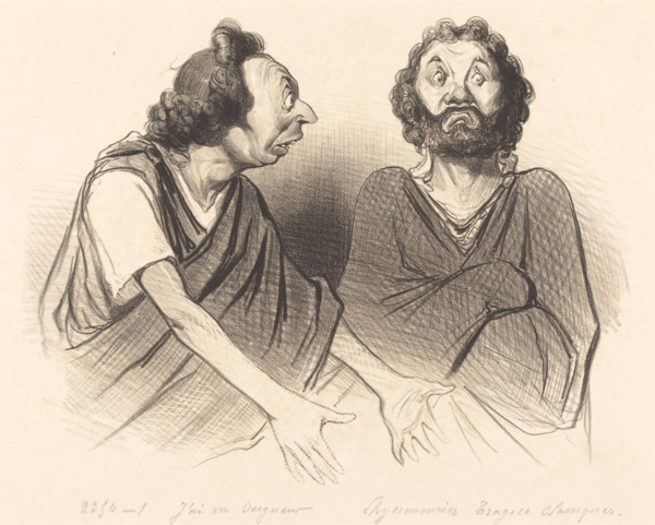 J'ai vu Seigneur... votre malheureux fils..., 1841. Creator: Honore Daumier.