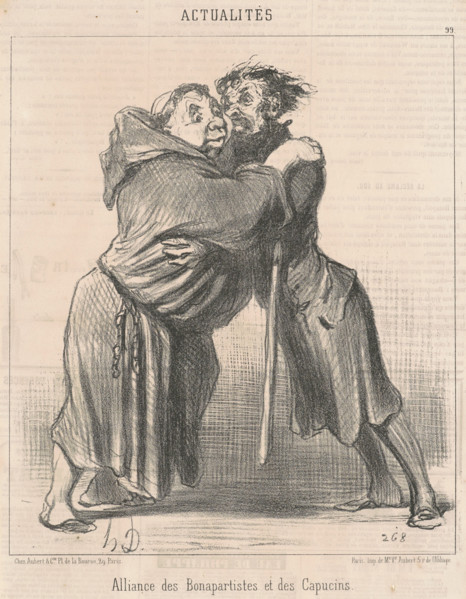 Alliance des Bonapartistes et des Capucins, c1851.  Creator: Honore Daumier.