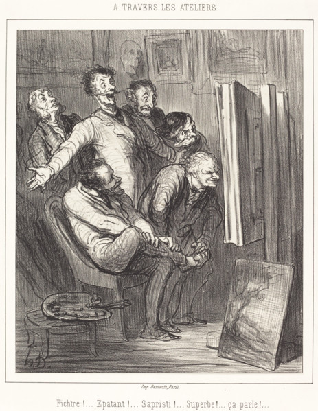 À travers les ateliers, 1862.  Creator: Honore Daumier.
