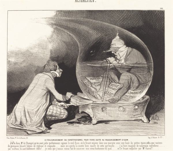 Le Rajeunissement du Constitutionnel..., 1844. Creator: Honore Daumier.