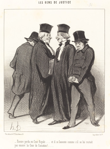 Encore perdu en Cour Royale..., 1848. Creator: Honore Daumier.