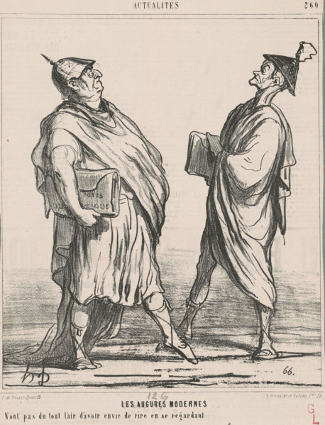 Les augures modernes, 1867. Creator: Honore Daumier.