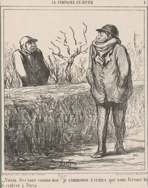 Voisin, êtes-vous comme moi? ..., 1865.  Creator: Honore Daumier.