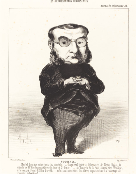 Coquerel, 1849. Creator: Honore Daumier.