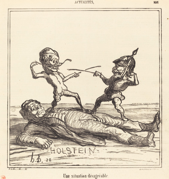 Une situation désagréable, 1866. Creator: Honore Daumier.