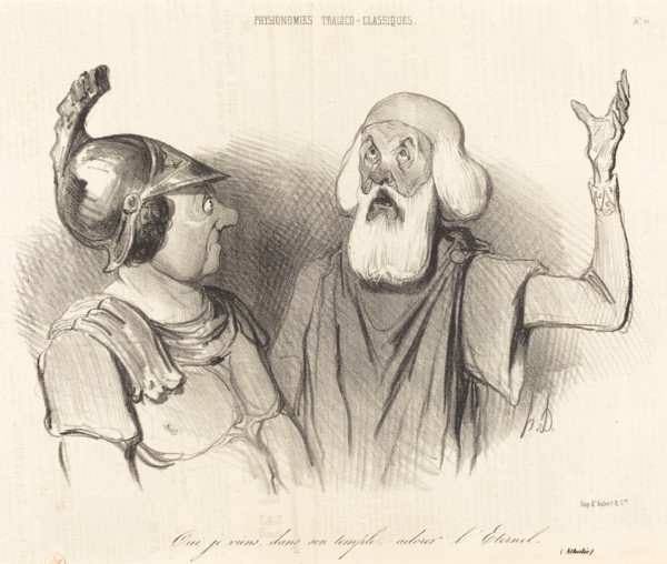 Oui je viens, dans son temple adorer L'Eternel. (Athalie), 1841. Creator: Honore Daumier.