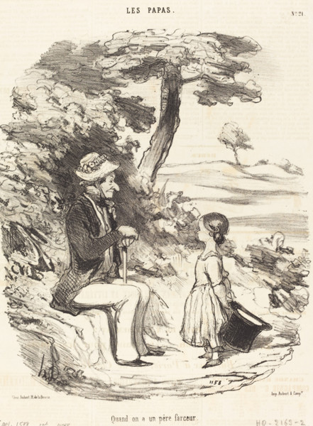 Quand on a un père farceur, 1848. Creator: Honore Daumier.
