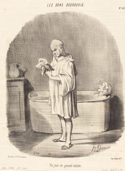 Un jour de grande toilette, 1847.  Creator: Honore Daumier.