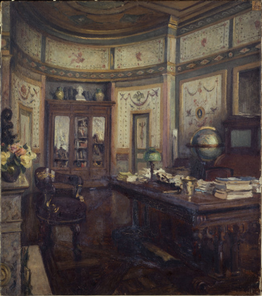 Salon at the Hotel Bourienne, rue d'Hauteville, c1908. Creator: Henri Dabadie.