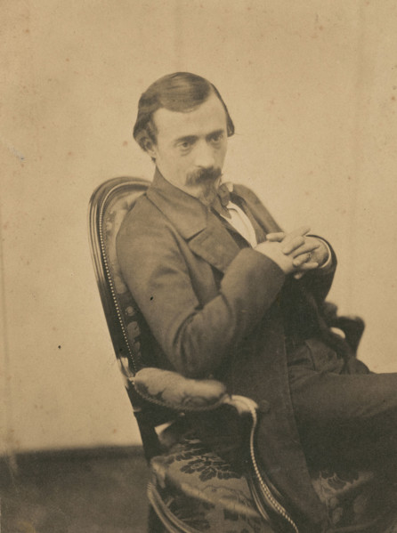 Alfred Vernet, miniaturiste, 1853-1854. Creator: Nadar.