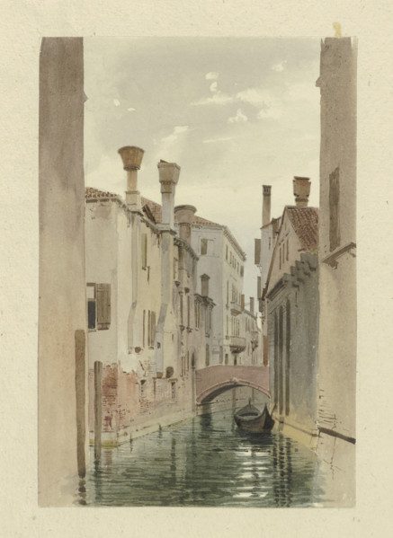 Part of a canal in Venice, c1851. Creator: Carl Theodor Reiffenstein.