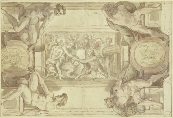 The Sacrifice of Noah, mid-17th century.  Creator: Andrea Sacchi ?.