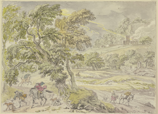 Landscape with thunderstorms, 17th century. Creator: Dirk Maes.
