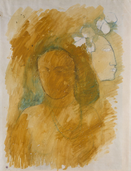 Tahitian Woman with Evil Spirit, c1899-1900. Creator: Paul Gauguin.